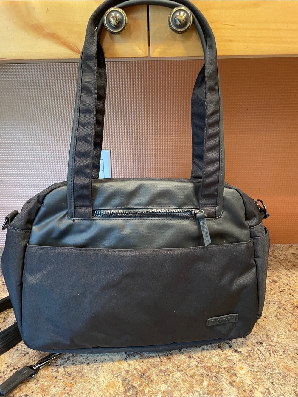 Travelon Black Travel Tote with Dual Shoulder Straps